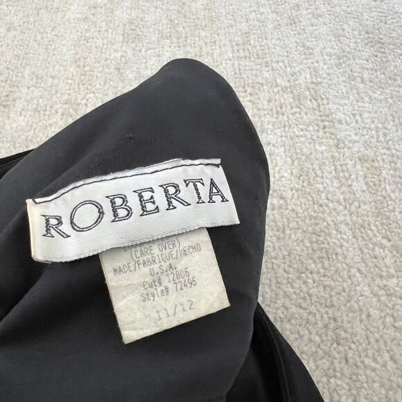 Vintage Roberta Black Sleeveless Maxi Dress 11/12 - Picture 2 of 13